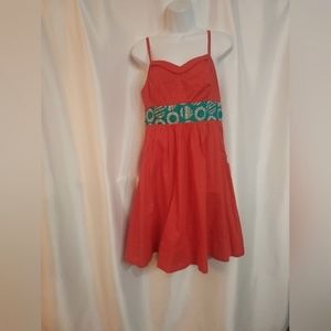 Anthropologie Edme & Esyllte Red Rouge Cotton Spring Trendy  Sundress. …